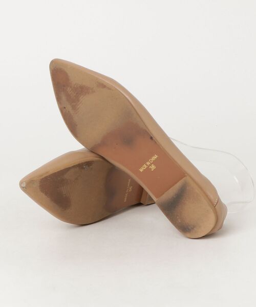 「NANO universe」 フラットパンプス 36 ベージュ レディース_画像3