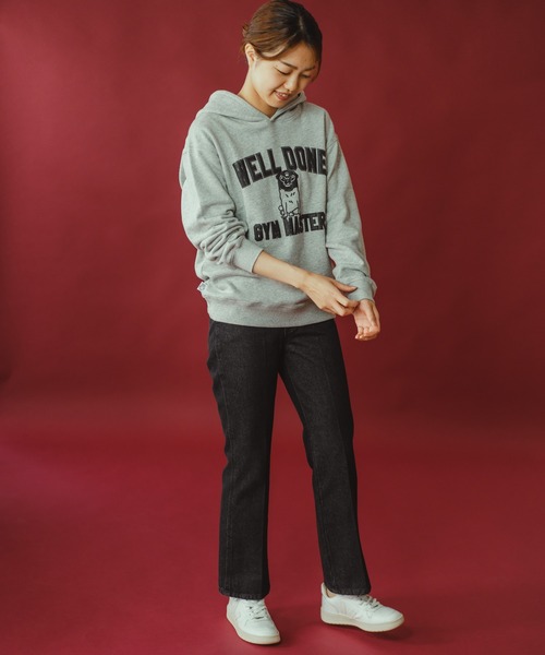 「gym master」 プルオーバーパーカー SMALL ライトブルーグレー メンズ_画像3