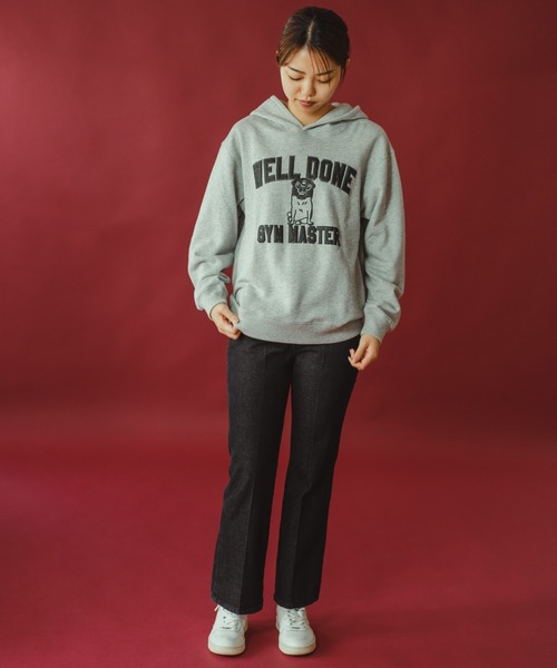 「gym master」 プルオーバーパーカー SMALL ライトブルーグレー メンズ_画像5