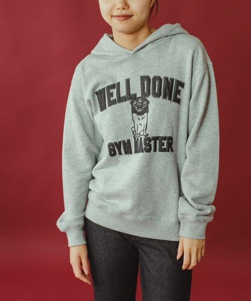 「gym master」 プルオーバーパーカー SMALL ライトブルーグレー メンズ_画像6