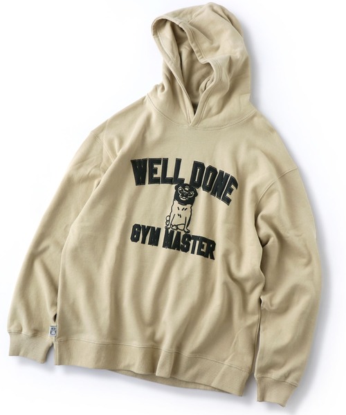 「gym master」 プルオーバーパーカー SMALL ライトブルーグレー メンズ_画像8