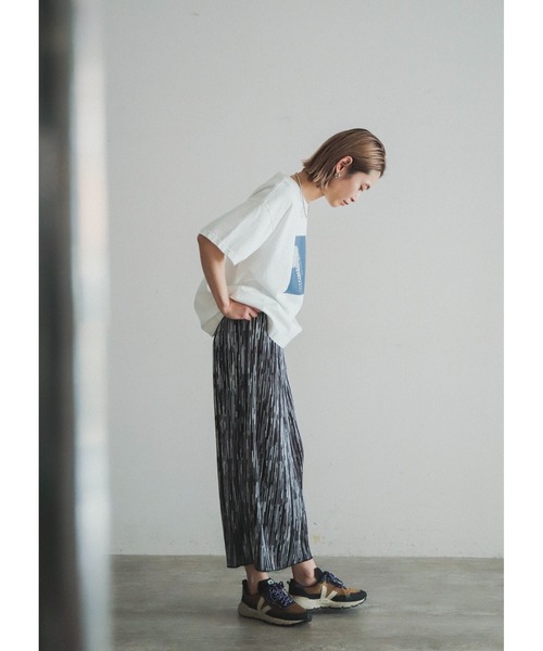 「FIL DE FER」 半袖Tシャツ FREE ホワイト×ブルー レディース_画像4