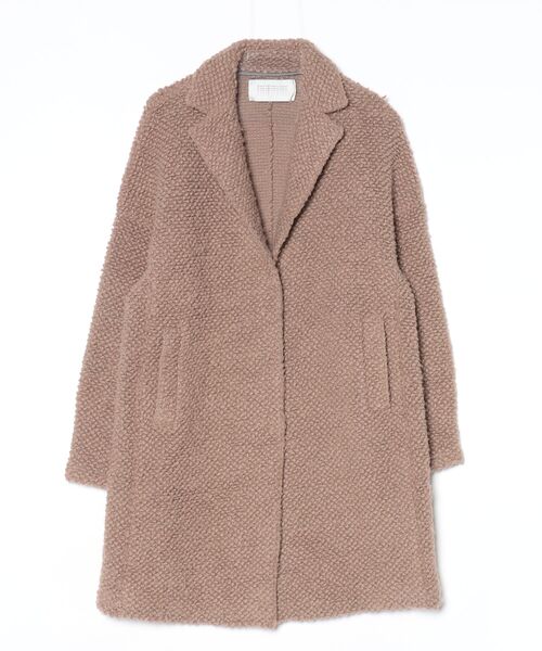 美品/ハリスワーフロンドン シングルカラーコート ブラウン HARRIS WHARF LONDON（ハリスワーフロンドン） チェスターコート