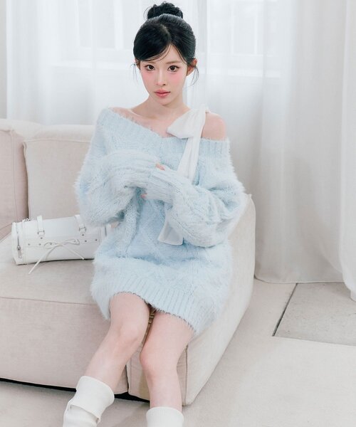 OLIVE des OLIVE（オリーブデオリーブ） ワンピース フワフワケーブル