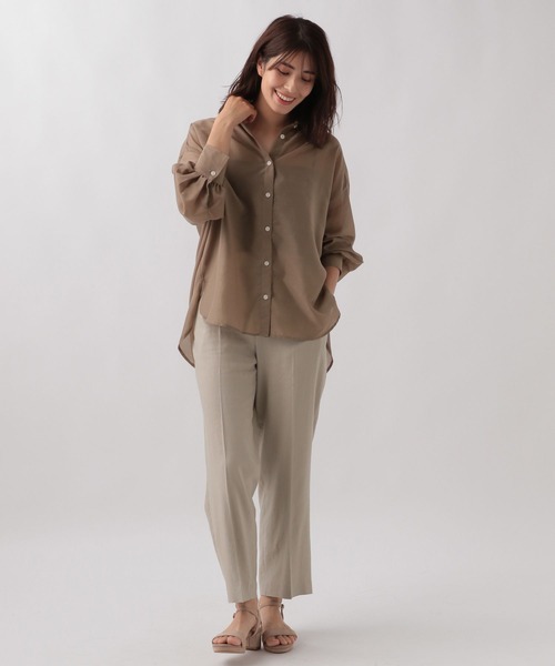 「Elura」 長袖シャツ LARGE ブラウン系その他 レディース_画像2