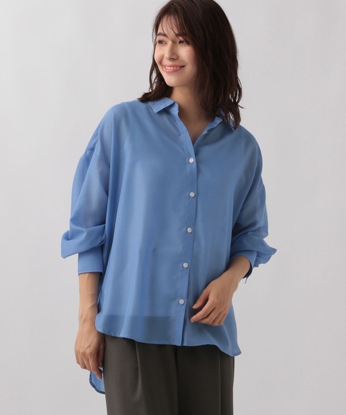 「Elura」 長袖シャツ LARGE ブラウン系その他 レディース_画像6