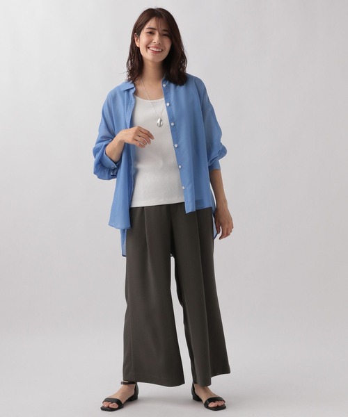 「Elura」 長袖シャツ LARGE ブラウン系その他 レディース_画像7