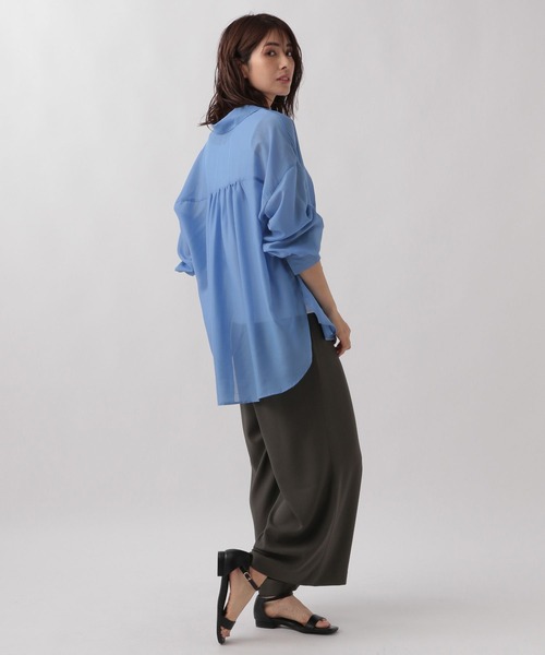 「Elura」 長袖シャツ LARGE ブラウン系その他 レディース_画像8