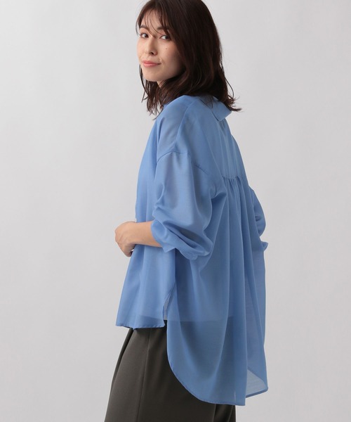 「Elura」 長袖シャツ LARGE ブラウン系その他 レディース_画像9