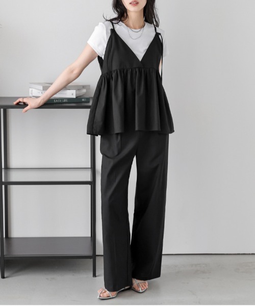 「La-gemme」 セットアップ M ベージュ レディース_画像2