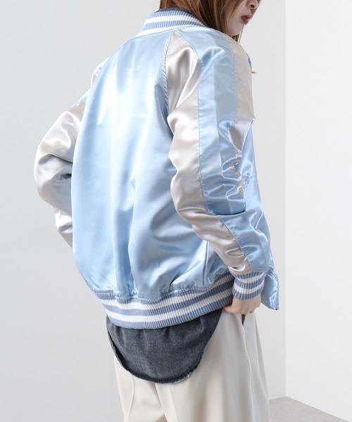 「ACE」 「kongow」スカジャン M サックスブルー メンズ_画像5