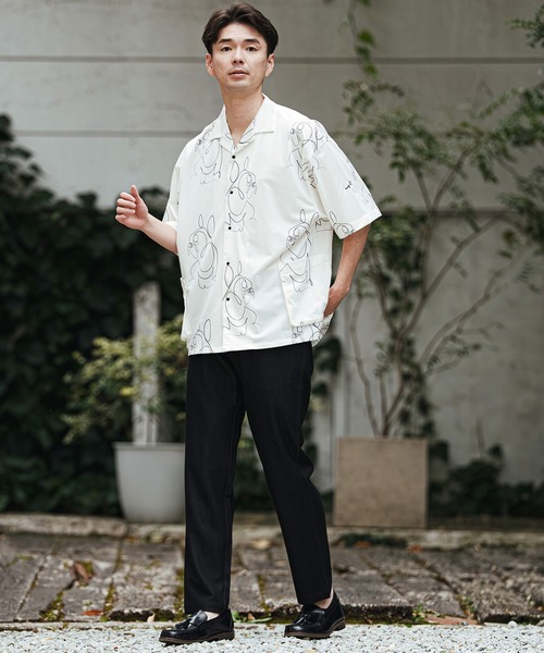 アロハシャツ シャツ 半袖 mhs2470- フレンチブル アロハシャツ-KOKAGE