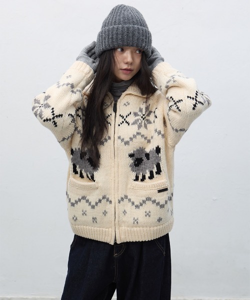 GENERAL IDEA ニット セーター wool blend cowichan knit jumper