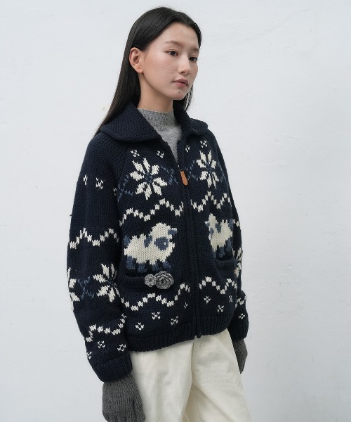 GENERAL IDEA ニット セーター wool blend cowichan knit jumper