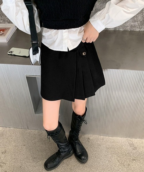 miniministore（ミニミニストア） パンツ プリーツキュロットパンツ