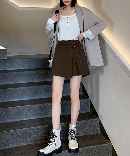 miniministore（ミニミニストア） パンツ プリーツキュロットパンツ