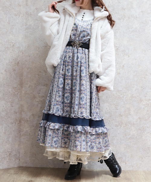 axes femme（アクシーズ ファム） ワンピース ローズ・ステンドグラス