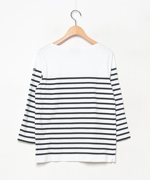 「Le Minor」 ボーダー柄長袖カットソー 2 ホワイト レディース_画像2