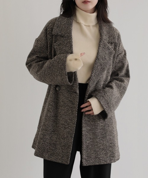 ジャケット テーラードジャケット ヘリンボーンWテーラージャケット