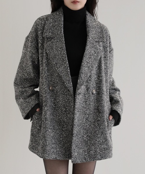 ジャケット テーラードジャケット ヘリンボーンWテーラージャケット
