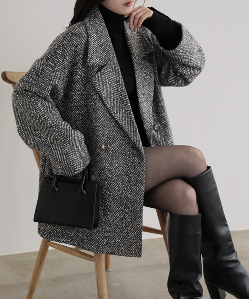 ジャケット テーラードジャケット ヘリンボーンWテーラージャケット