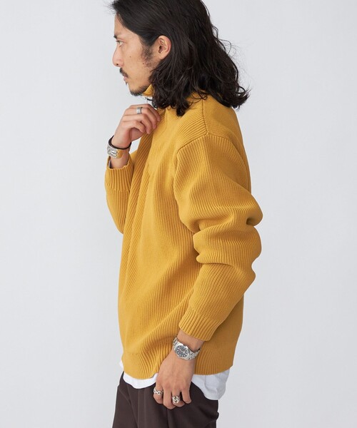 SHIPS（シップス） 長袖ニット MEDIUM イエロー メンズ : ZOZOTOWN