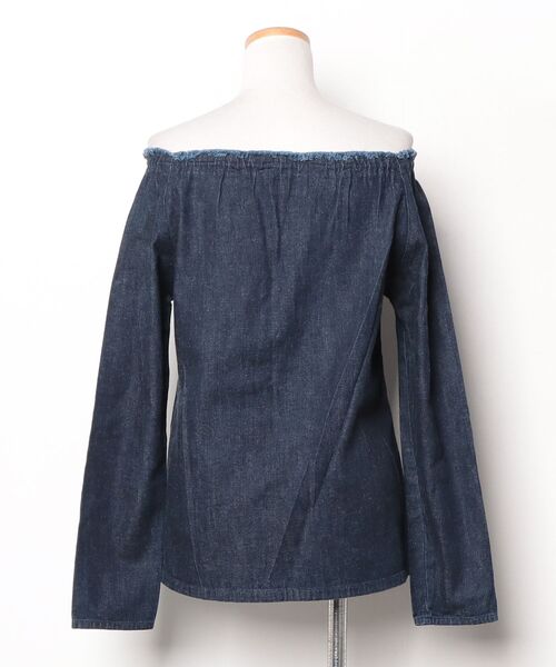 「Levi's RED TAB」 長袖ブラウス M ネイビー レディース_画像2