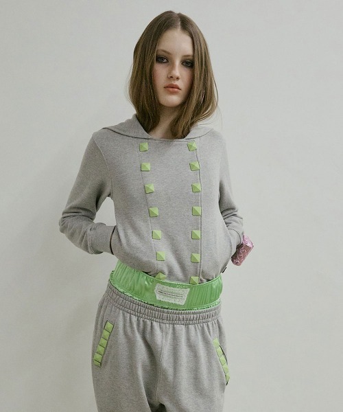 SCULPTOR（スカルプター） パーカー Napoleon Stud Hoodie レディース
