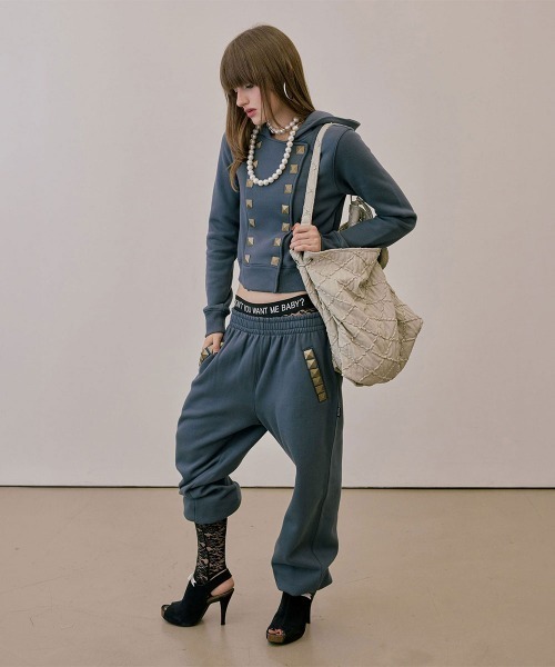 SCULPTOR（スカルプター） パーカー Napoleon Stud Hoodie レディース