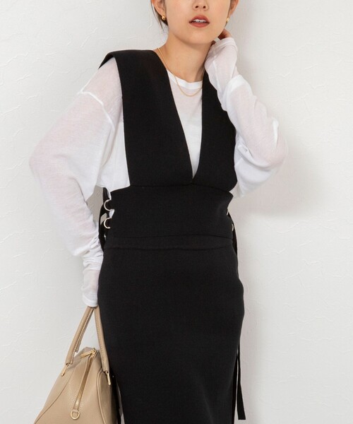 NOLLEY'S（ノーリーズ） ニットベスト FREE チャコールグレー