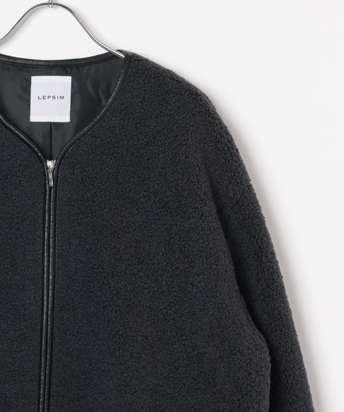 LEPSIM フリース ジャンパー 黒 LEPSIM｜レプシィムのジャケット/アウター（ジップアップ）人気