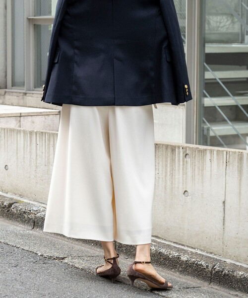 NOLLEY'S（ノーリーズ） パンツ ウォッシャブルクロップドワイドツイル