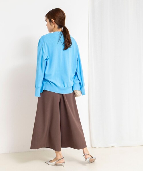 NOLLEY'S（ノーリーズ） パンツ ウォッシャブルクロップドワイドツイル