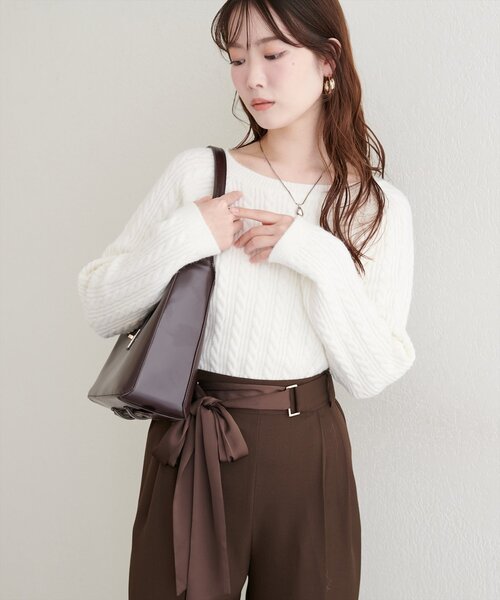 「natural couture」 長袖ニット FREE グリーン レディース_画像6