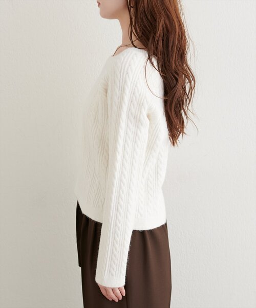 「natural couture」 長袖ニット FREE グリーン レディース_画像10