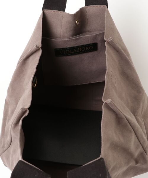 「VIOLAd'ORO」 ワンポイントハンドバッグ - ブラウン レディース_画像4