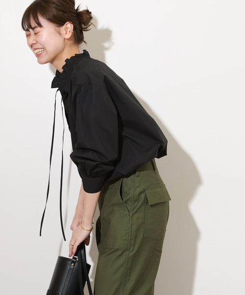 「JOURNAL STANDARD relume」 長袖ブラウス FREE ブラック レディース_画像6