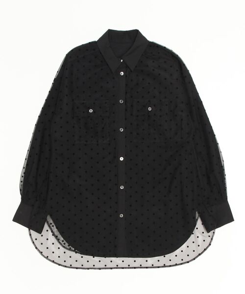 「Diagram」 長袖シャツ 36 ブラック レディース_画像2