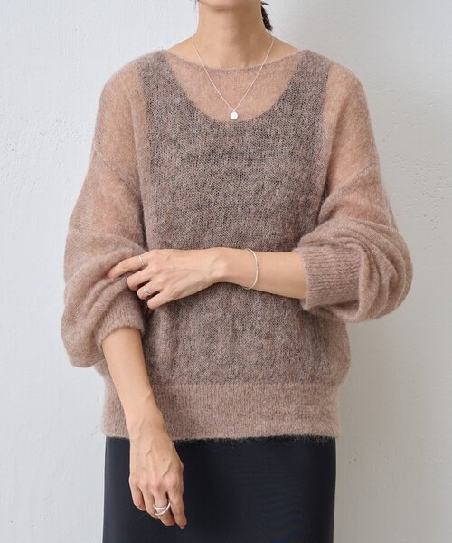 「BEARDSLEY」 長袖ニット FREE チャコールグレー レディース_画像2