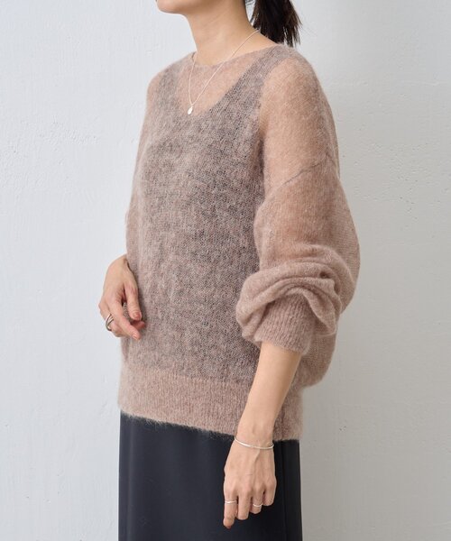 「BEARDSLEY」 長袖ニット FREE チャコールグレー レディース_画像3