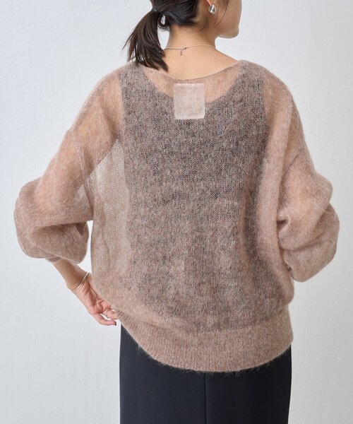 「BEARDSLEY」 長袖ニット FREE チャコールグレー レディース_画像4