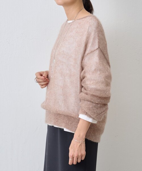 「BEARDSLEY」 長袖ニット FREE チャコールグレー レディース_画像9