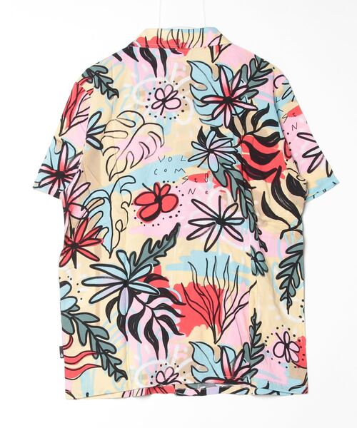 「VOLCOM」 半袖シャツ L ピンク メンズ_画像2