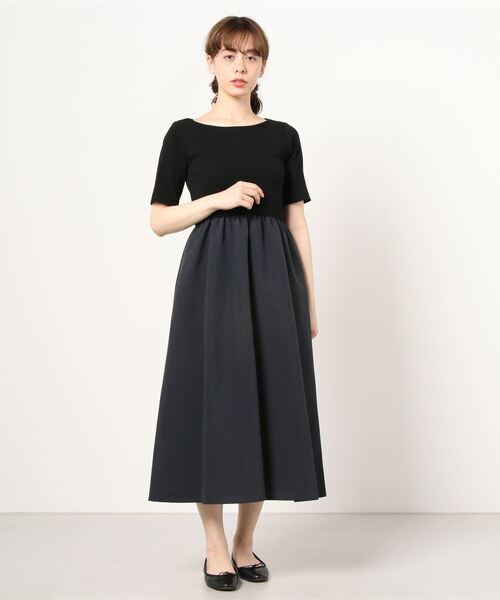 「kaene」 ドッキングワンピース 38 ブラック レディース_画像2