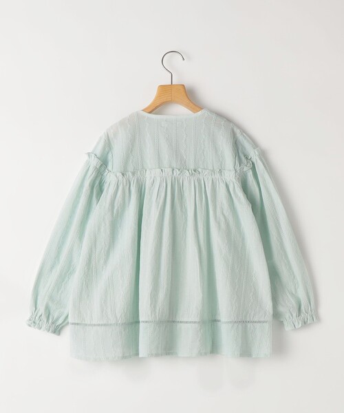 ブラウス シャツ SHIPS KIDS:140〜150cm / ギャザーフリル 刺繍 ブラウス キッズ 子供服の画像