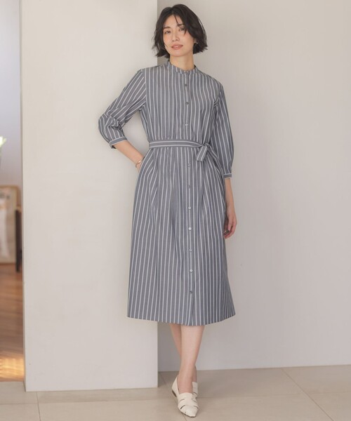 J.PRESS（J.プレス） ワンピース TC ハイカウントストライプ シャツ
