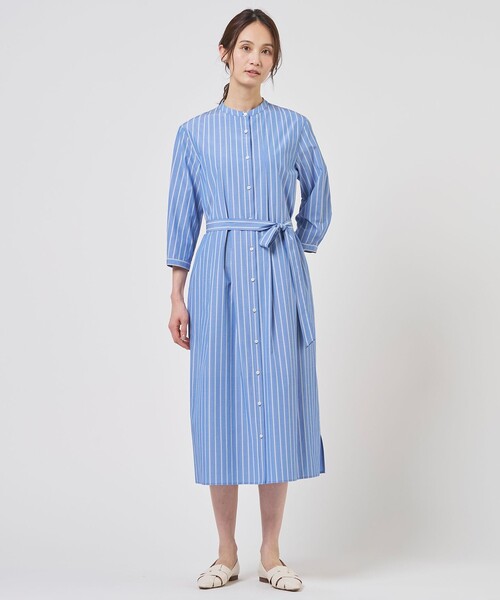 u*f様 【未使用】J.PRESS ジェイプレス ワンピース ストライプ L J.PRESS（J.プレス） ワンピース TC ハイカウントストライプ シャツ