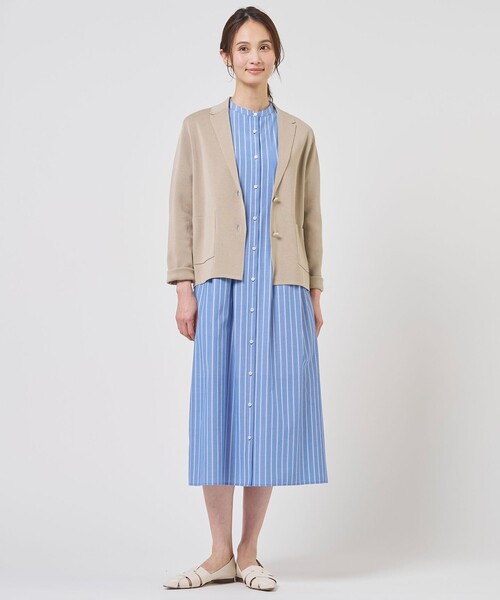 J.PRESS（J.プレス） ワンピース TC ハイカウントストライプ シャツ