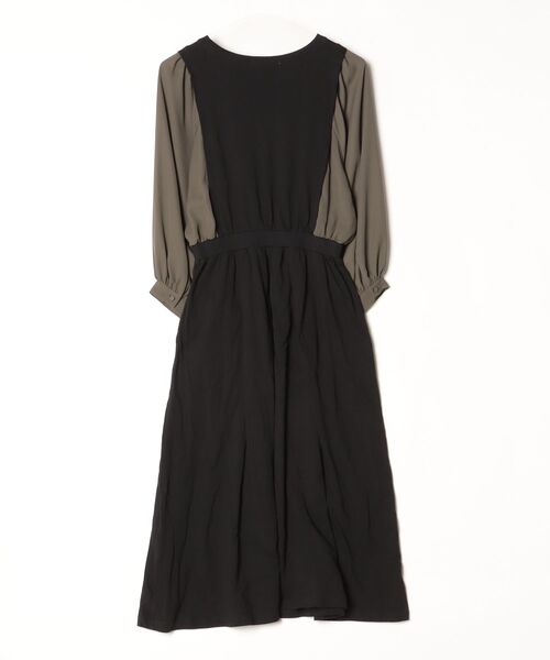 「PREFERIR」 7分袖ワンピース MEDIUM チャコールグレー レディース_画像2