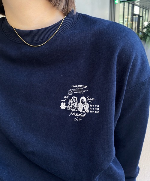 「WHO'S WHO gallery」 「SLOPPY」スウェットカットソー FREE ライトグレー レディース_画像5